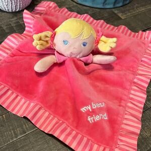 Garanimals Pink Lovey, Girl, Blonde Pigtails, Soft, Security Blanket Plush